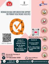 NQAS Implementation Webinar Series: Live Demo of SaQsham Portal ( Facility Registration , Application and Assessment Schedule and Overview of NQAS Certification